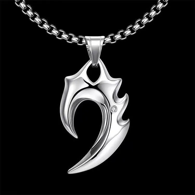 Wolf Tooth Titanium Steel Men's Necklace Trendy