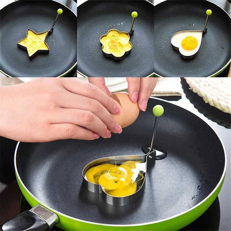 New 4 Styles Stainless Steel Fried Egg Shaper Pancake Maker