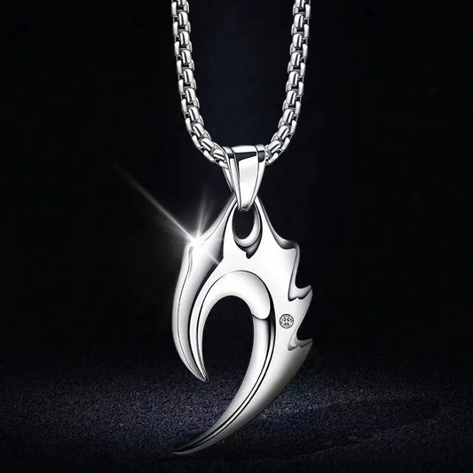 Wolf Tooth Titanium Steel Men's Necklace Trendy