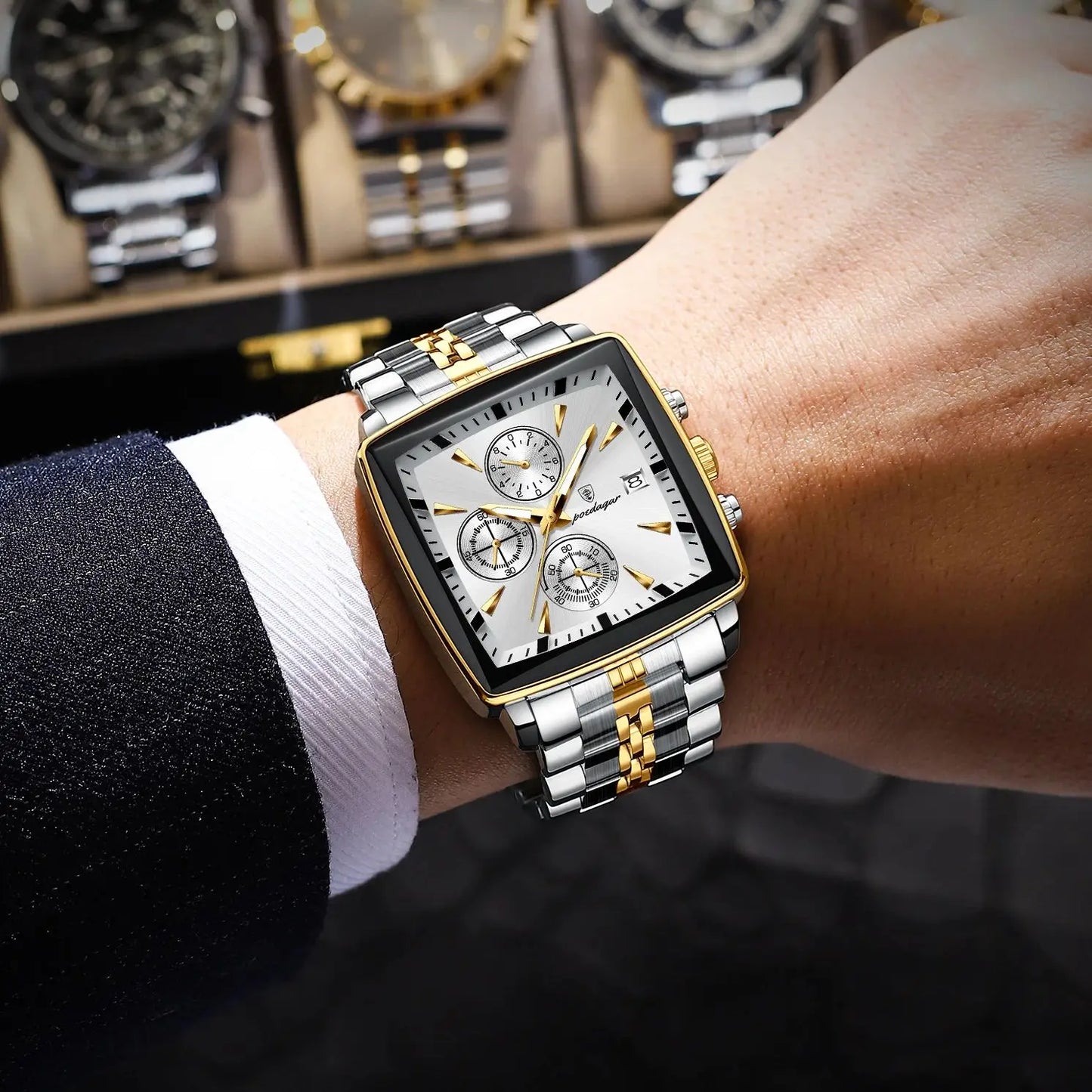 Bestwin brand new men's watch large dial luminous waterproof