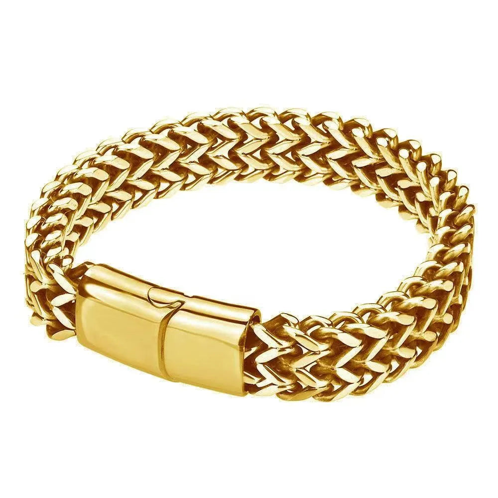 Double Layer Cuban Link Chain Bracelet