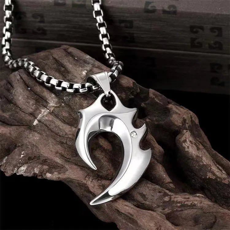 Wolf Tooth Titanium Steel Men's Necklace Trendy