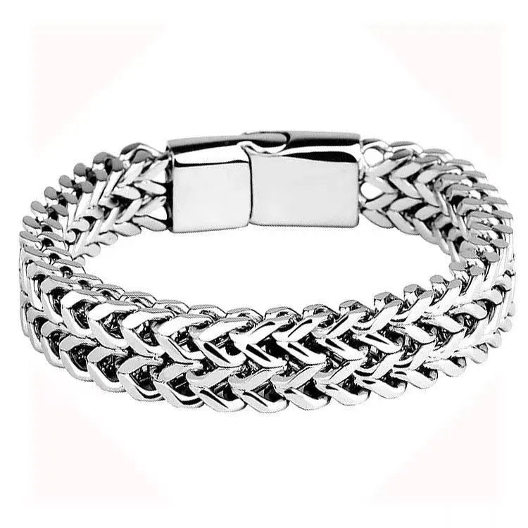 Double Layer Cuban Link Chain Bracelet