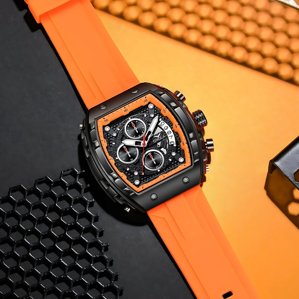 Stylish Skeleton Dial Watch for Men Premium Quality Rubber Strap Watch
