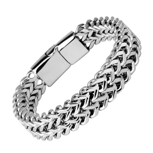 Double Layer Cuban Link Chain Bracelet