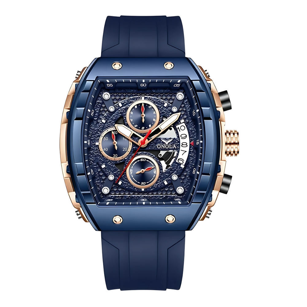 Stylish Skeleton Dial Watch for Men Premium Quality Rubber Strap Watch